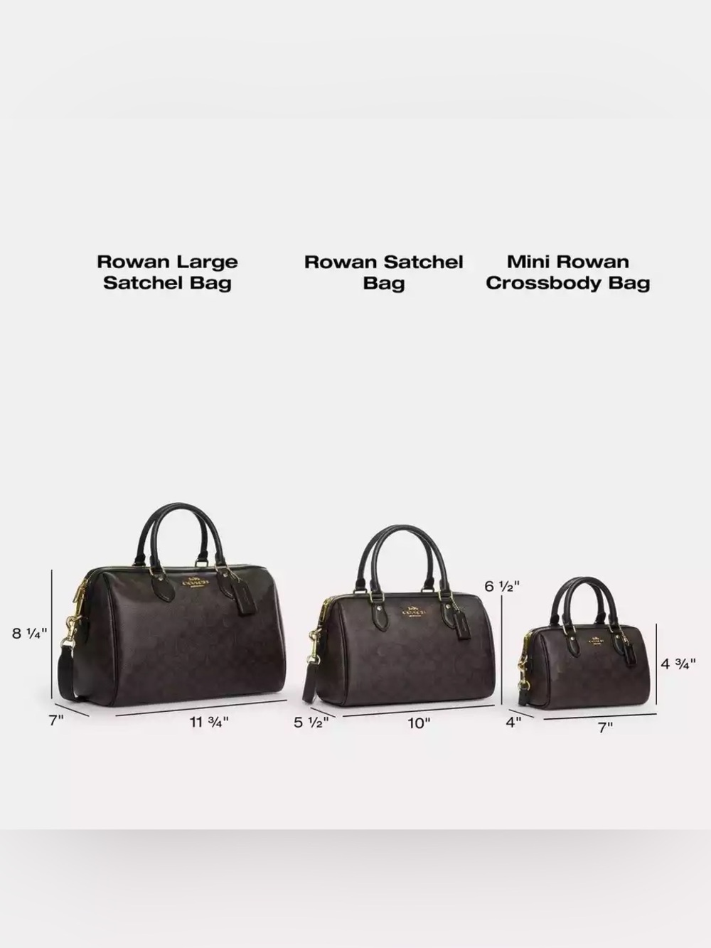 COACH Mini + XS Rowan Satchel Crossbody - Picture 4 of 16